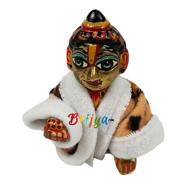 Peach Winter Night Suit For Laddu Gopal Ji