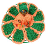 Green Light Orange Pearl Work Wollen Poshak For Gopala