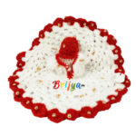 Red White Pearl Work Wollen Poshak For Gopala