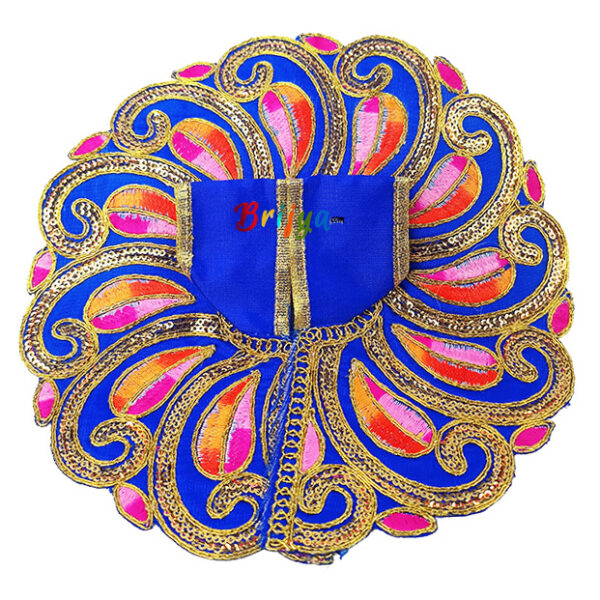 Beautiful Blue Heavy Sitra Resham Work Ladoo Goapla Dress