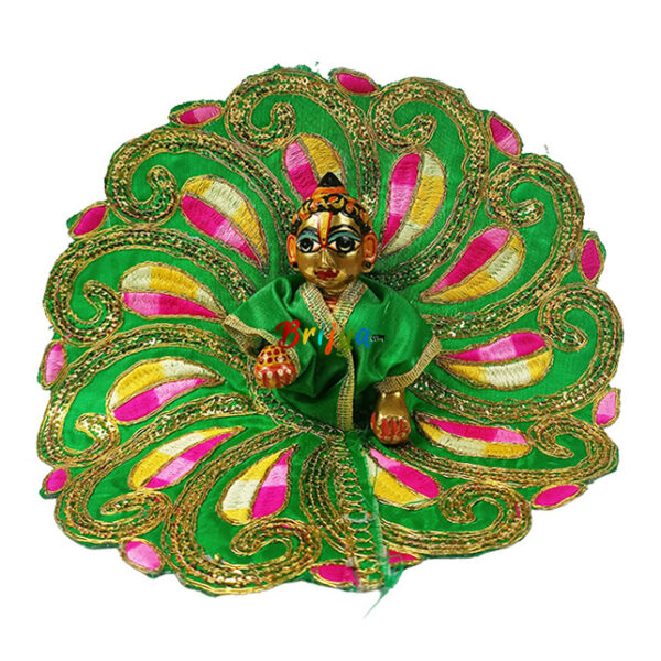 Beautiful Green Heavy Sitra Resham Work Ladoo Goapla Dress