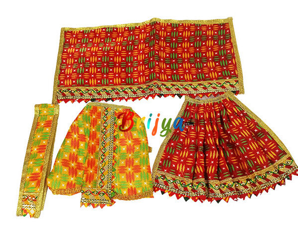 Beautiful Multi Print Dress For Laxmi ji Ganesh ji