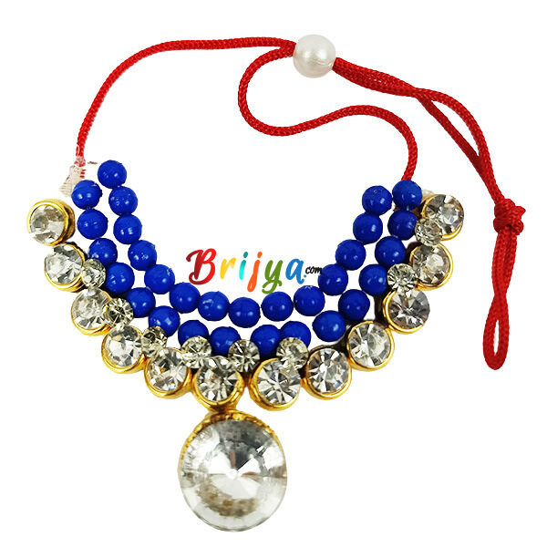 Unique Blue Pearl Stone Necklash For God