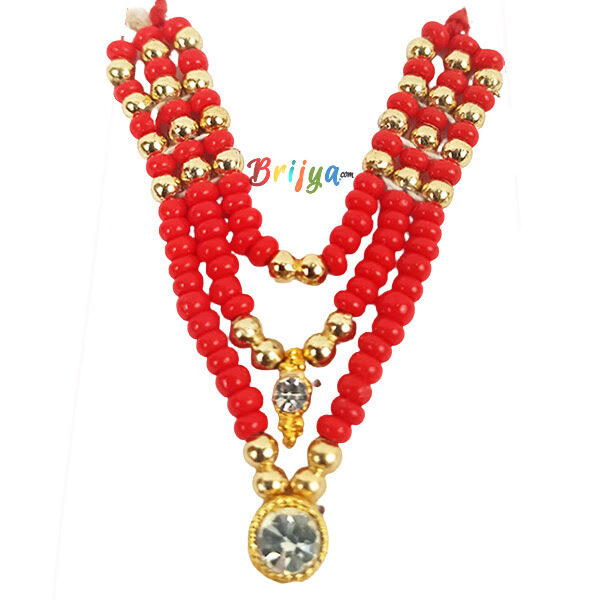 Red Golden Pearl God Mala