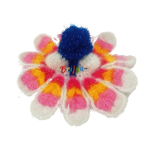 White Multi Shining Woolen Phosak For Gopala (4-5) No
