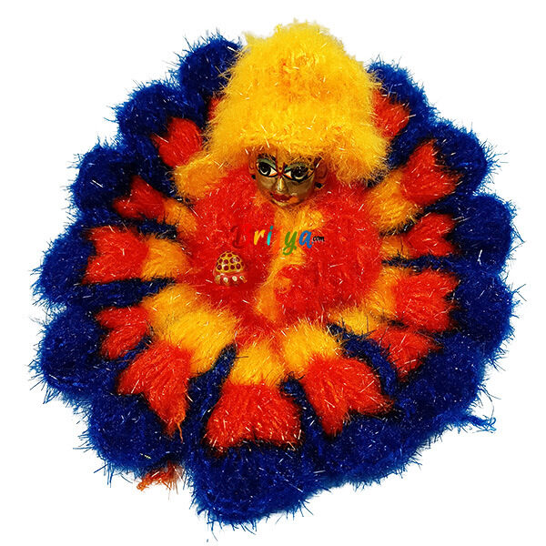 Yellow Orange Shining Woolen Poshak For Gopala (4-5) no