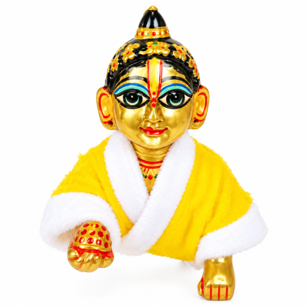 Yellow Fur Nikkar Suit for Bal Gopal Ji