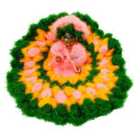 Pink Multi Shining Woolen Phosak For Laddu Gopal Ji(7-8-9) no