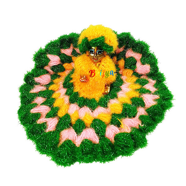 Yellow Multi Shining Woolen Phosak For Laddu Gopal Ji (7-8-9) No