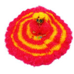 Pink Yellow Multi Shining Woolen Poshak For Laddu Gopal Ji(6-7) no