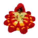 Creem Red Shining Woolen Dress For Laddu Gopal Ji (6-7-8) no