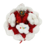 Red White Flower 3 Woolen Dress For Bal Gopal (1-2) no