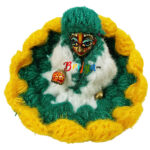 White RamaGreen Woolen Dress For Bal Gopal Ji (1-2) no