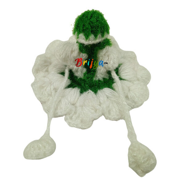 Green White Woolen Dress For Bal Gopal Ji (1-2) no