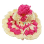 Pink Cream Woolen Dress For Bal Gopal Ji (1-2) no