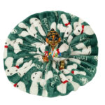 Elegant Print Feather Green Woolen Poshak For Bal Gopal Ji