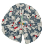 Elegant Print Feather Grey Woolen Poshak For Bal Gopal Ji