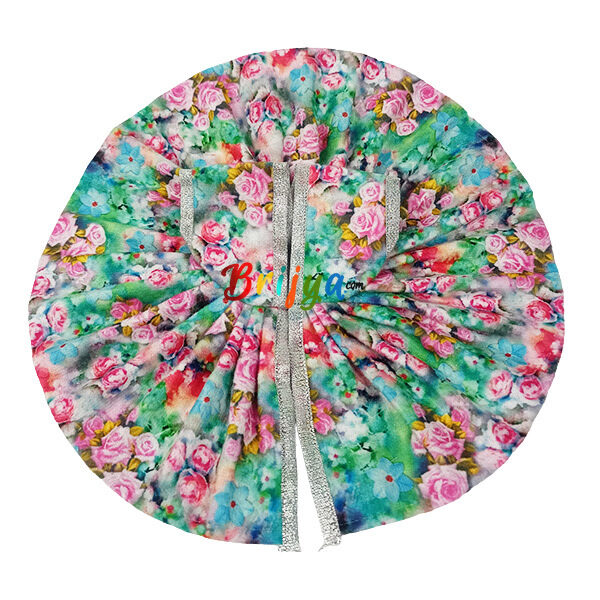 Beautiful Pink Multi Print Winter Dress For Ladoo Gopal