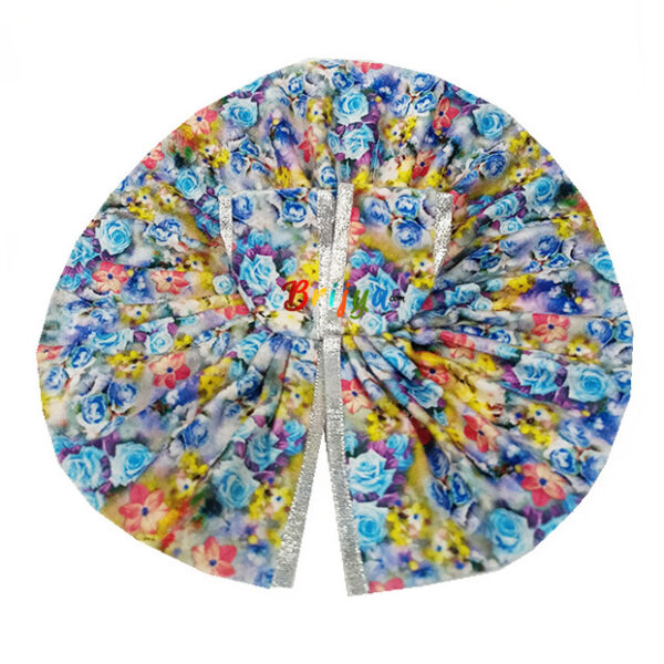 Beautiful Blue Multi Print Winter Dress For Ladoo Gopal