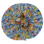 Beautiful Blue Multi Print Winter Dress For Ladoo Gopal