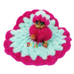 Beautiful Magenta Skyblue Woolen Dress For Bal Gopal Ji