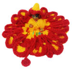 Yellow Maroon Smooth Woolen Poshak For Gopala