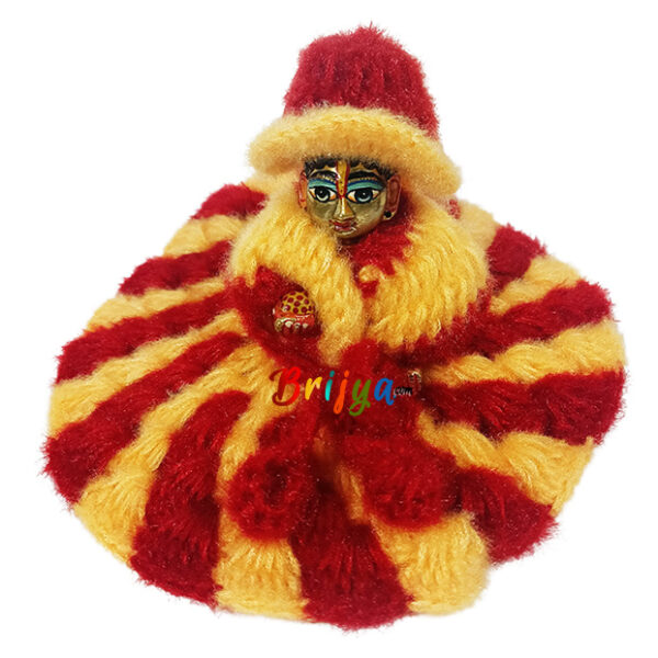 Creeam Maroon Smooth Woolen Poshak For Gopala