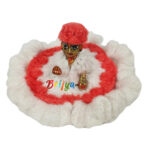 White Gajari Smooth Woolen Poshak For Gopala