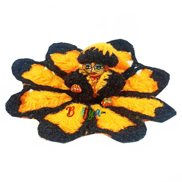 Beautiful Yallow Black 2 Smooth Woolen Poshak For Gopala