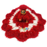 Maroon White Shining Woolen Dress For Laddu Gopal Ji