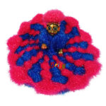 Blue Pink Shining Woolen Dress For Laddu Gopal Ji