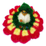 White Green Multi Shining Woolen Dress For Gopal Ji