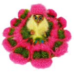 Cream Multi Shining Woolen Dress For Laddu Gopal Ji