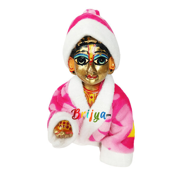 Pink Printed Warm Topi Night Suit For Gopal Ji