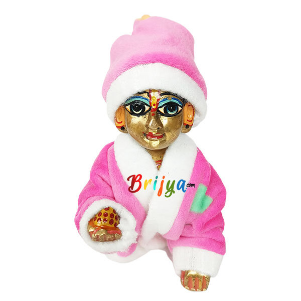 Pink Printed Warm Topi Night Suit For Gopal Ji