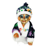 Blue Purple Printed Warm Topi Night Suit For Gopal Ji