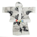 Light Grey Printed Warm Topi Night Suit For Gopal Ji