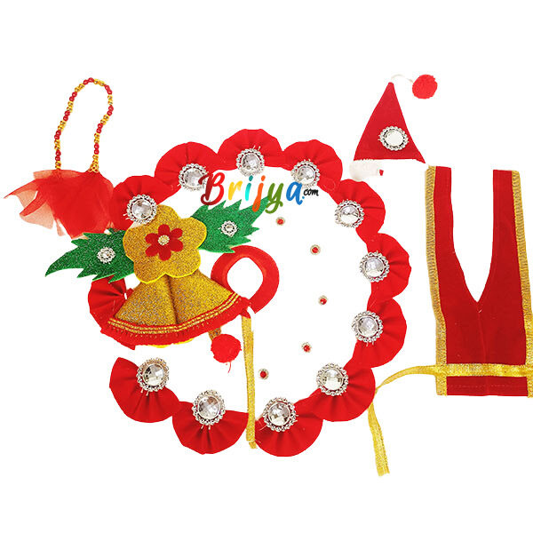 Beautiful Santa Christmas dress for Bal Gopal Ji