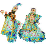 Skyblue Heavy Embroidery Dress For Radha Krishan Ji