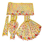 Peach Heavy Embroidery Dress For Radha Krishan Ji