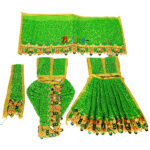 Green Net Sequence Embroidery Work Poshak For RK