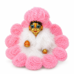 Pink White 2 Shining Woolen Dress For Bal Gopal Ji