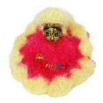 Golden Pink Shining Woolen Dress For Bal Gopal Ji