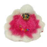 Magenta White Shining Woolen Dress For Bal Gopal Ji