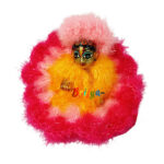 Pink Yellow 3 Shining Woolen Dress For Bal Gopal Ji