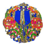 Blue pearl kalabattu work dress for Laddoo