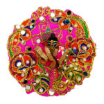 Magenta pearl kalabattu work dress for Laddoo