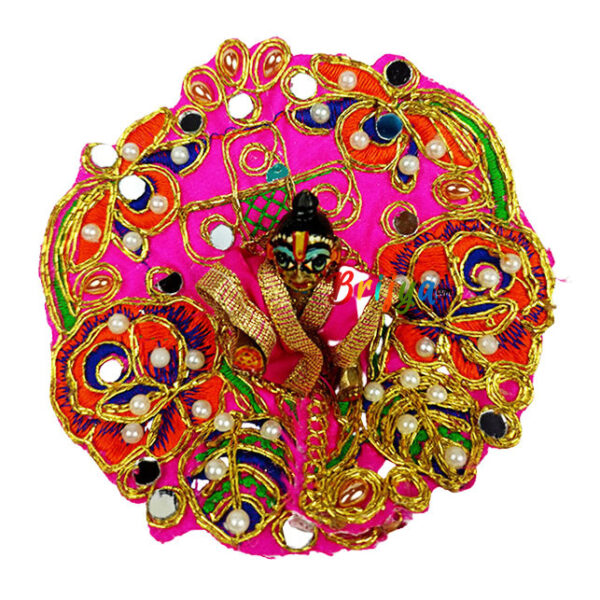 Magenta pearl kalabattu work dress for Laddoo