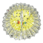 Yellow chicken embroidery bal gopal vastra