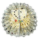 Cream chicken embroidery bal gopal vastra